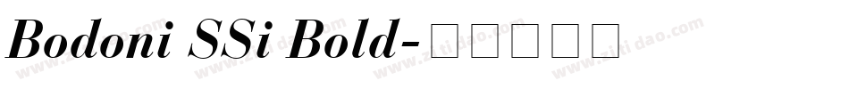 Bodoni SSi Bold字体转换